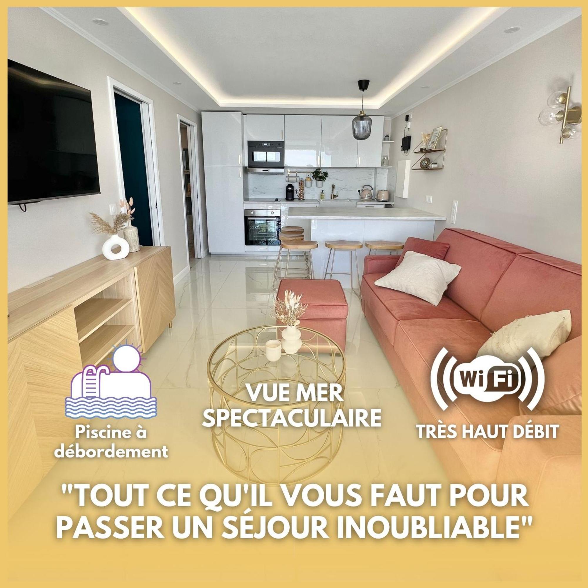 Luxueux Appartement - Vue Mer - Piscine - Free Parking - Monaco Cap-d'Ail Exterior photo